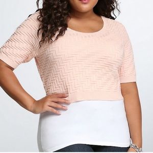 Light pink crop sweater